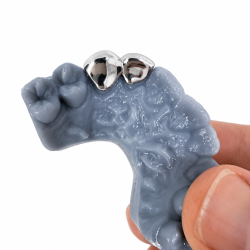 2 teeth Gold Star Grillz with Swarovski Z310