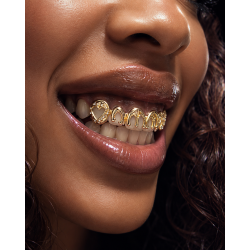6 Diş Swarovski Kalp ve Damla  Grillz Z318