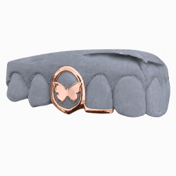 2 teeth Butterfly Grillz Z349