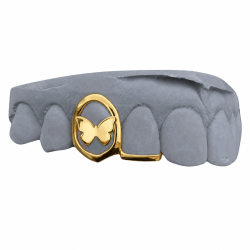 2 teeth Butterfly Grillz Z349