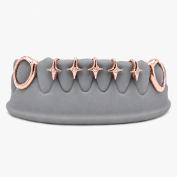 8 Teeth Swarovski Star Grillz Z370