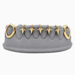 8 Teeth Swarovski Star Grillz Z370