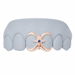 2 Diş Swarovski Taşlı Yıldız Grillz Z381