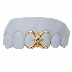 2 Diş Swarovski Taşlı Yıldız Grillz Z381