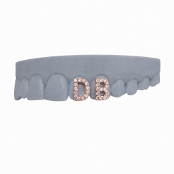 2 Diş Swarovski Taşlı Harfli Grillz Z384