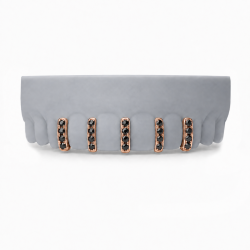 5 diş Siyah Swarovski Taşlı Bar Grillz Z386
