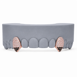 2 Teeth Swarovski Vampire Grillz Z387
