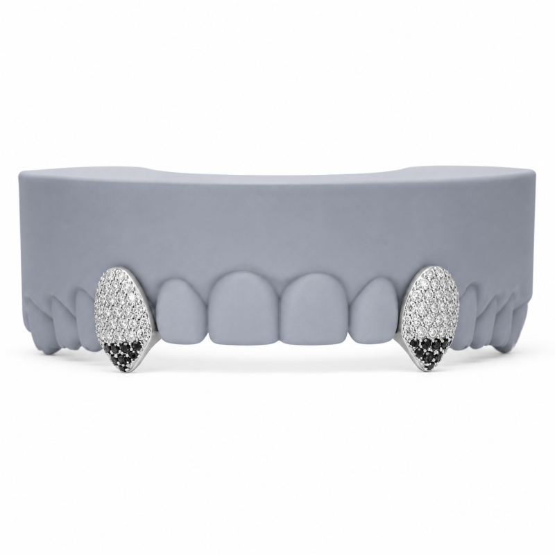 2 Teeth Swarovski Vampire Grillz Z387