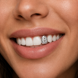 Initial with Swarovski Grillz Z398