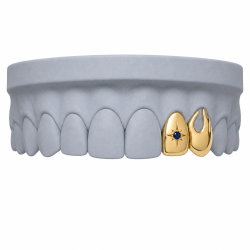 2 Teeth Star with Swarovski Grillz Z400