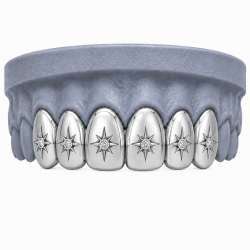 6 Teeth Swarovski Star Grillz Z404